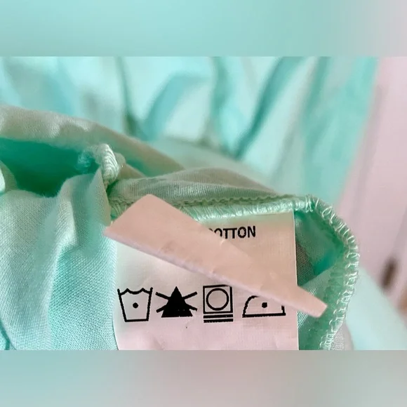 Eshakti Dress Size Large 12 Embroidered Teal Sheer Neckline Floral Lined - Picture 8 of 11